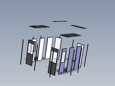 illustration of exploded interpreter booth panels